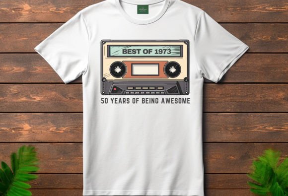 50th Birthday Tape Graphics for T-Shirt Designs