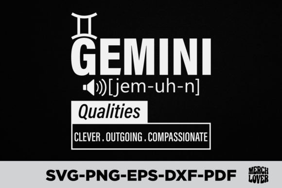 Gemini Zodiac Birthday T-Shirt Graphics & Designs