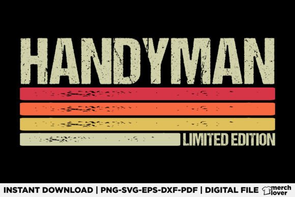 Handyman Birthday T-Shirt Graphics for Crafters & Small Business Designers