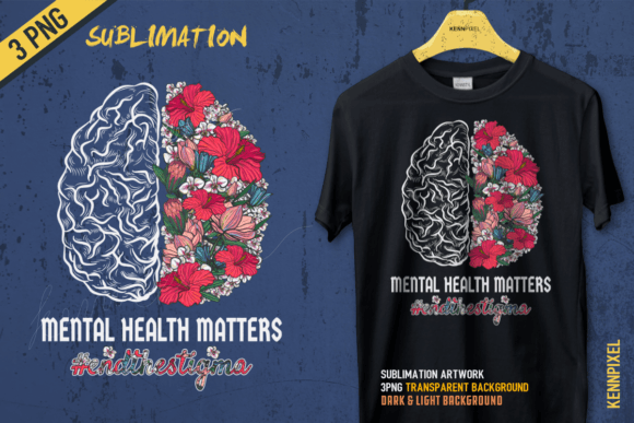 Mental Health Awareness Graphics for T-Shirt Designs